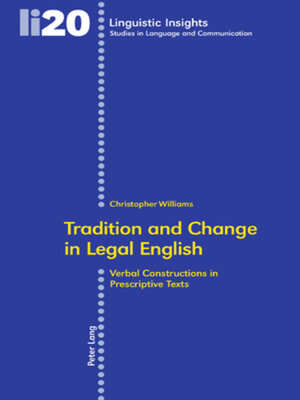 cover image of Tradition and Change in Legal English